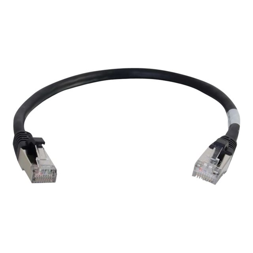 Cbl/10m CAT6A Shielded Patch Cable Black