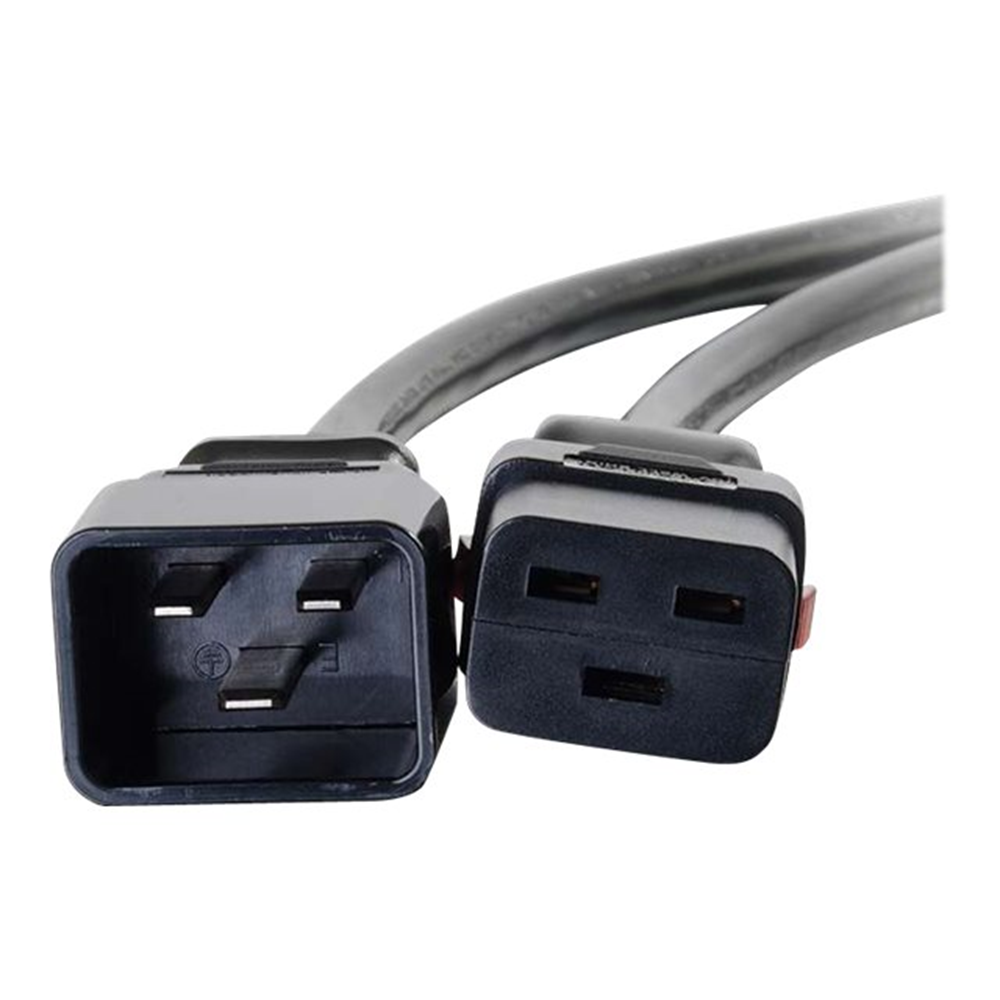 Cbl/1ft Locking C20 to C19 15A 250V Blck