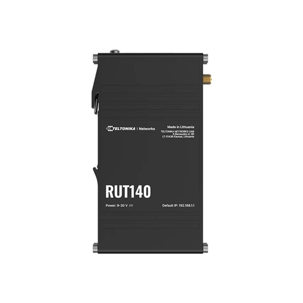 Compact industrial Ethernet router equipped with two Ethernet ports DIN rail bracket and an industrial 3-pin connector. Compact industrial Ethernet router equipped with two Ethernet ports DIN rail bracket and an industrial 3-pin connector.