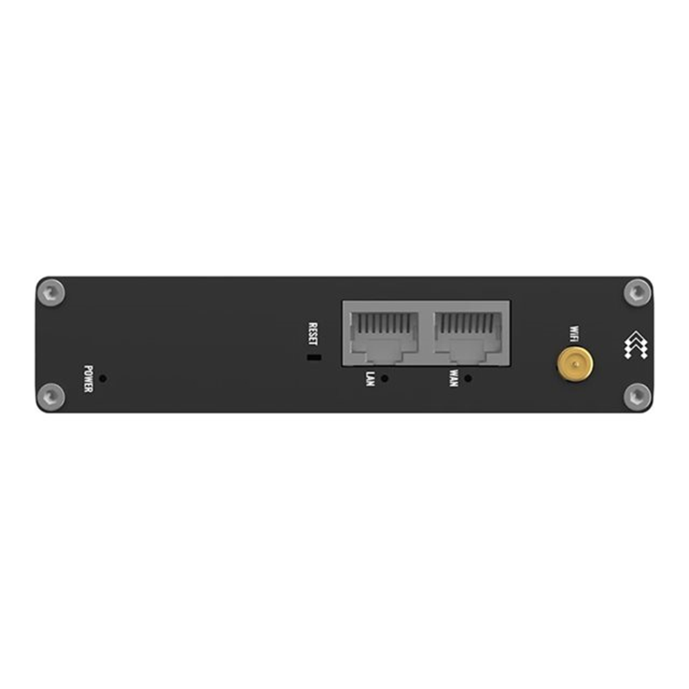 Compact industrial Ethernet router equipped with two Ethernet ports DIN rail bracket and an industrial 3-pin connector. Compact industrial Ethernet router equipped with two Ethernet ports DIN rail bracket and an industrial 3-pin connector.