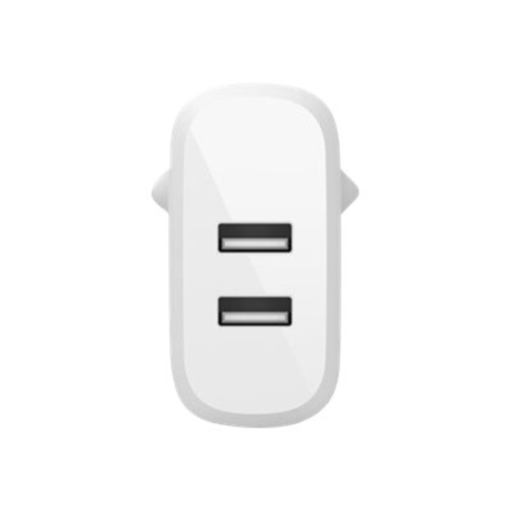 Dual USB-A Wall Charger 12W X2 White