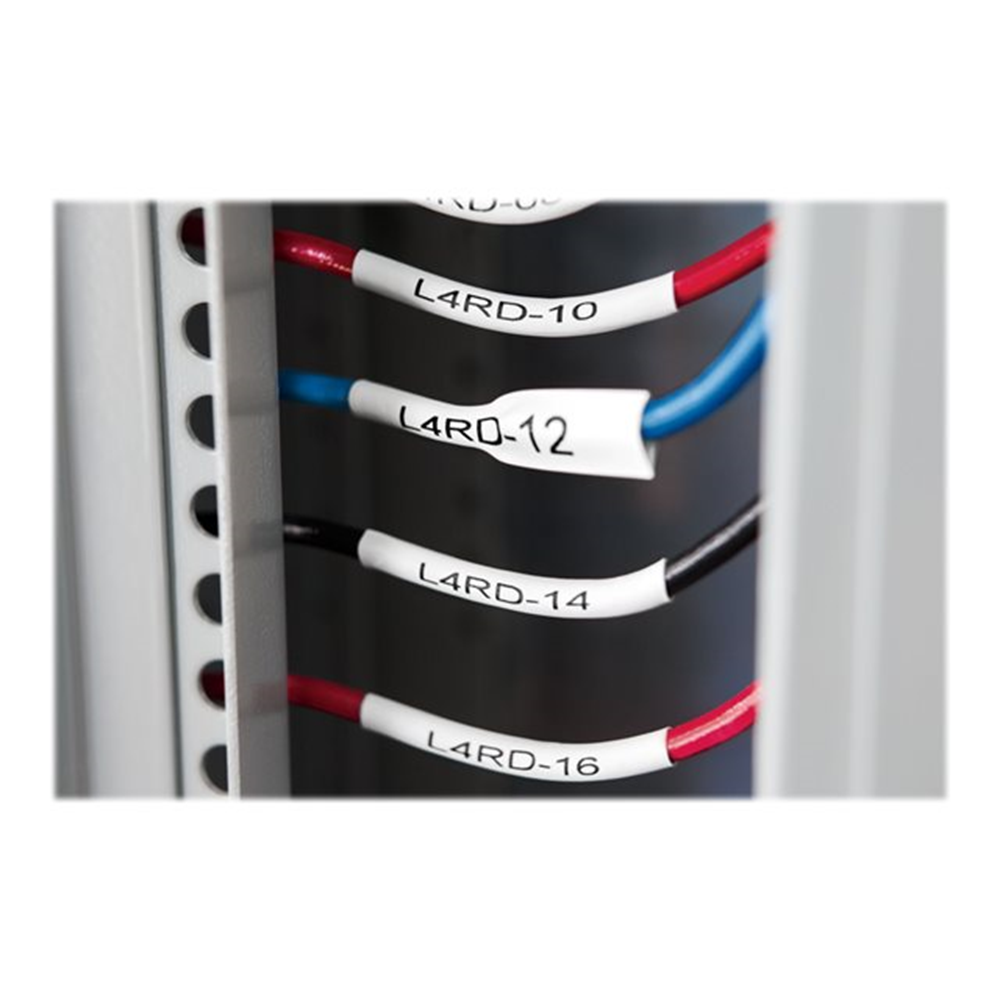 DYMO XTL 1/2i (12 mm) Heat-Shrink Tube Black on White