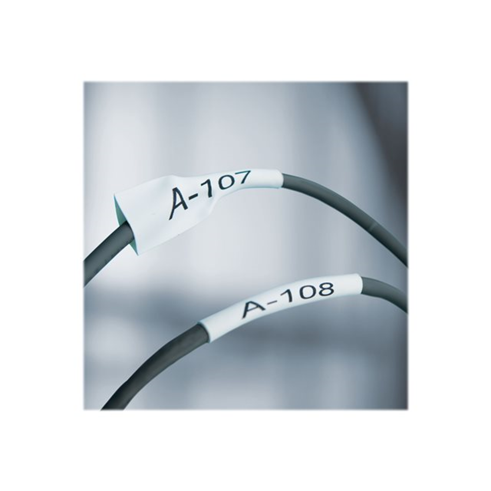 DYMO XTL 1/2i (12 mm) Heat-Shrink Tube Black on White