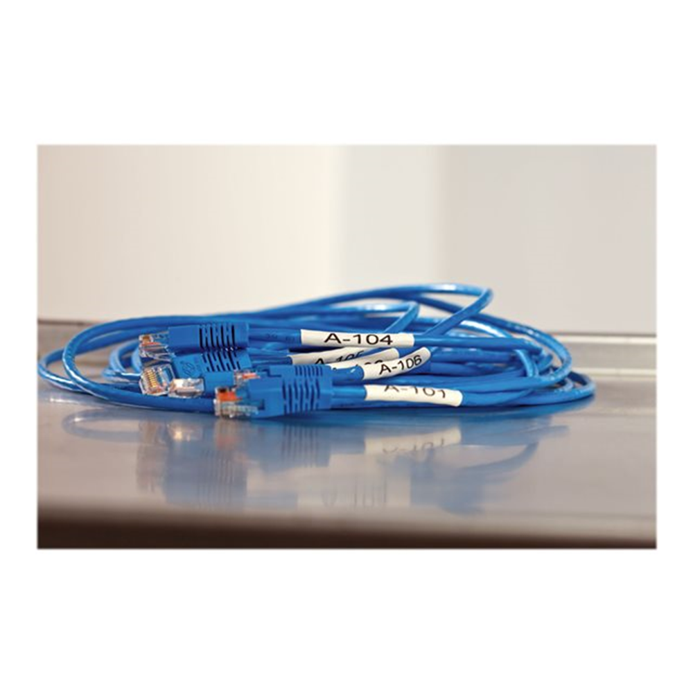 DYMO XTL 1/4i (6 mm) Heat-Shrink Tube Black on White