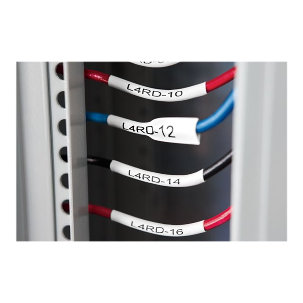 DYMO XTL 1/4i (6 mm) Heat-Shrink Tube Black on White