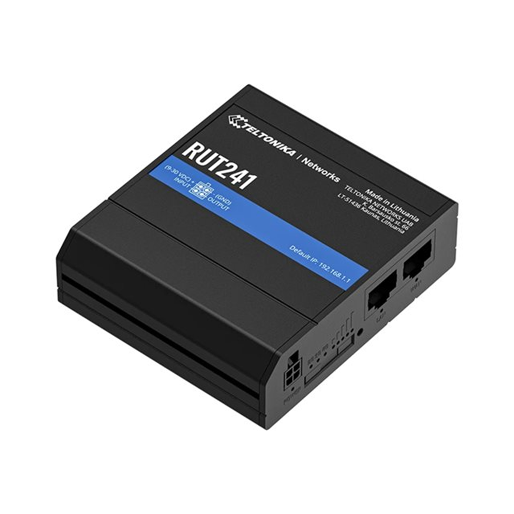 Equipped with 4G LTE Wi-Fi and two Ethernet ports RUT241 offers unstoppable connection continuity with automatic WAN failover.