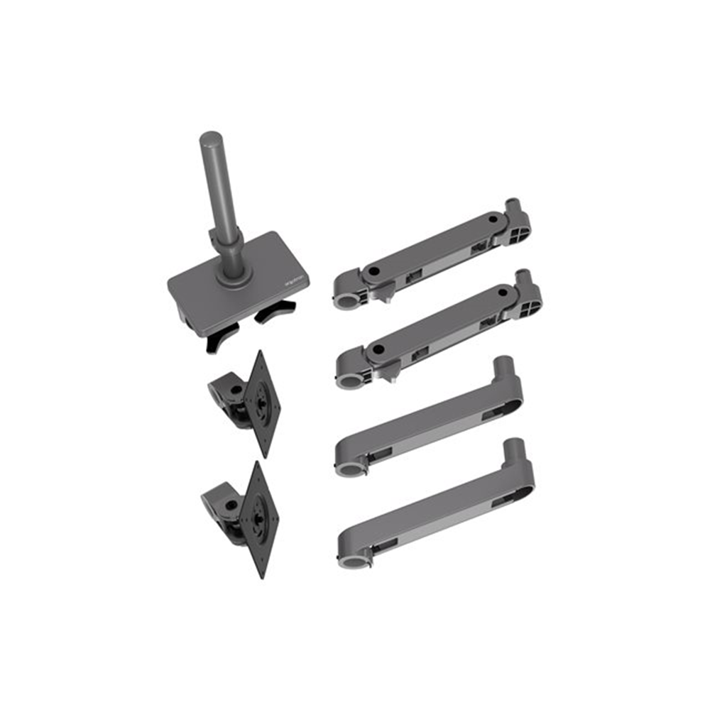 Ergotron LX Pro bevestigingskit - modulair - voor 2 LCD-schermen - donkergrijs