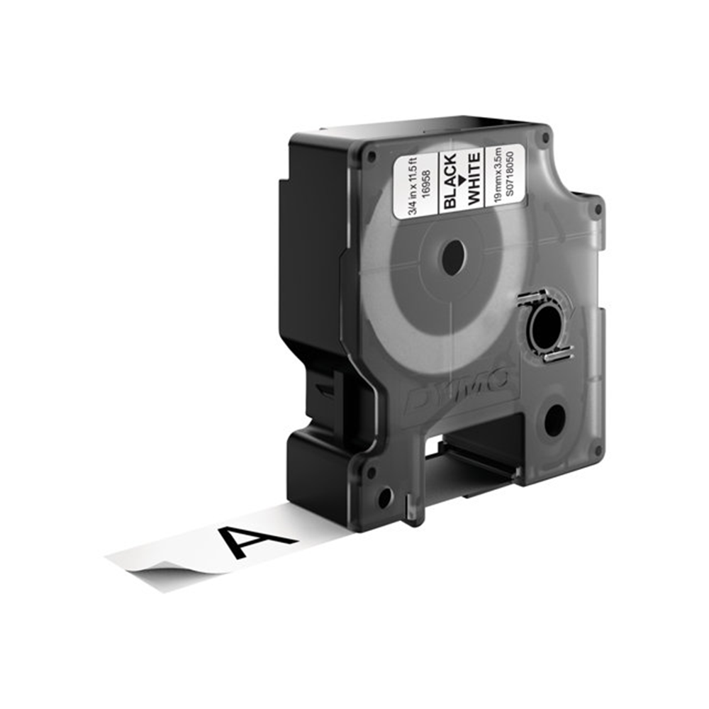 FLEXIBELE TAPE ZWART/WIT - 19MM FLEXIBELE TAPE ZWART/WIT - 19MM