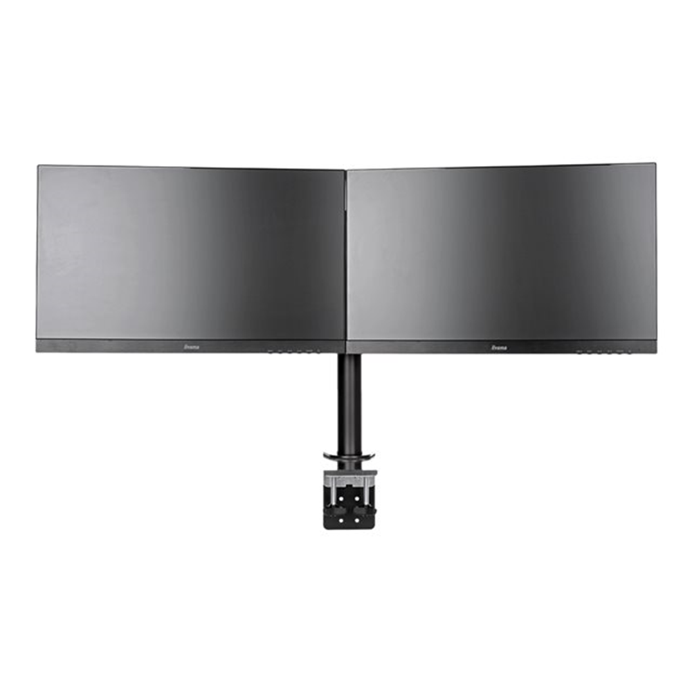 Flexible desk mount for dual monitor. Desk mount with clamp or grommet. Monitorsize 10~30i. VESA 75x