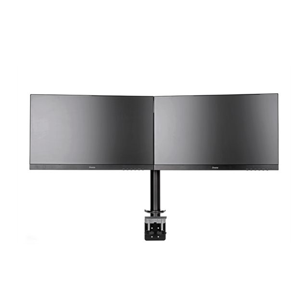 Flexible desk mount for dual monitor. Desk mount with clamp or grommet. Monitorsize 10~30i. VESA 75x