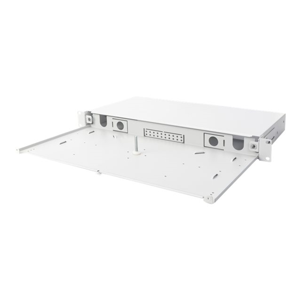 FO splice box, 1U, quick lock, empty wit