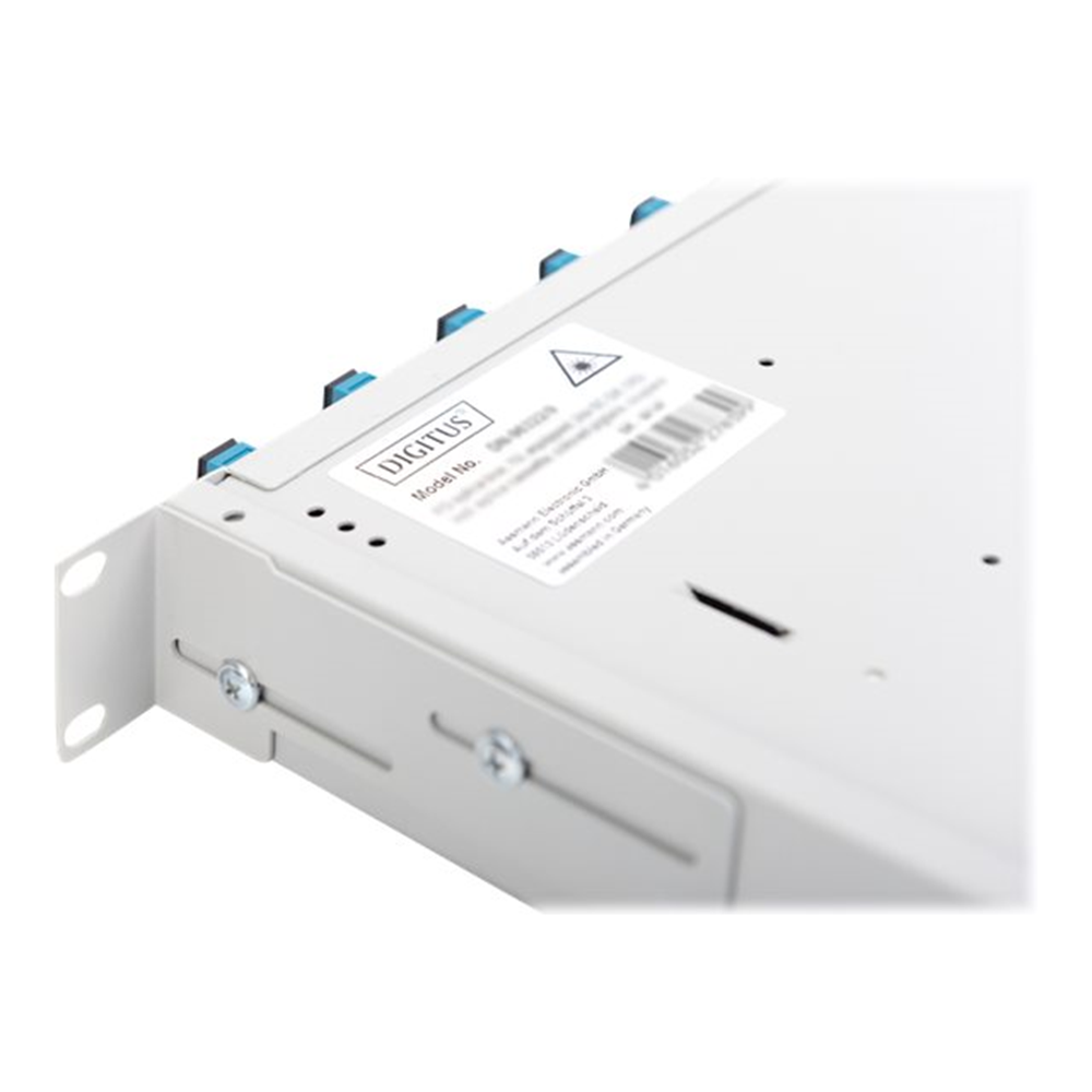 FO splice box, 1U, quick lock, empty wit