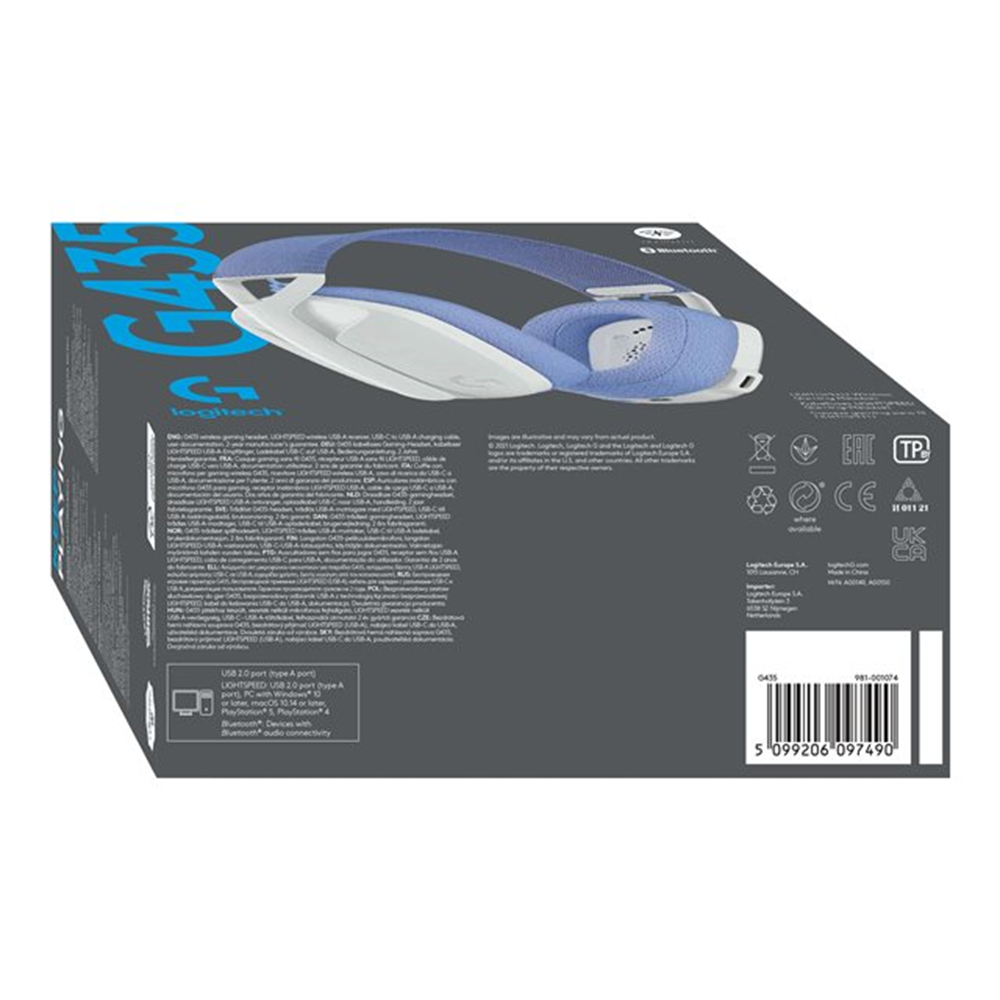 G435 LIGHTSPEED Wireless Gaming Headset- WHITE - EMEA