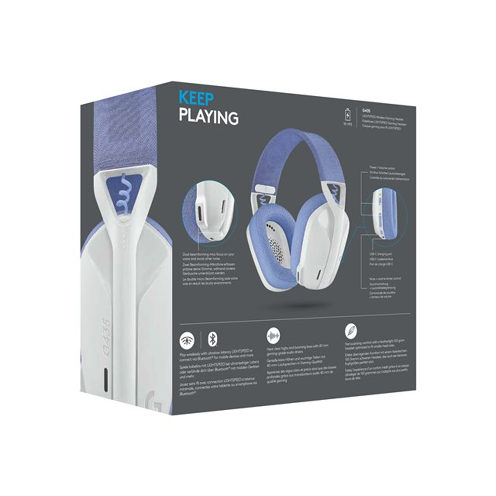 G435 LIGHTSPEED Wireless Gaming Headset- WHITE - EMEA