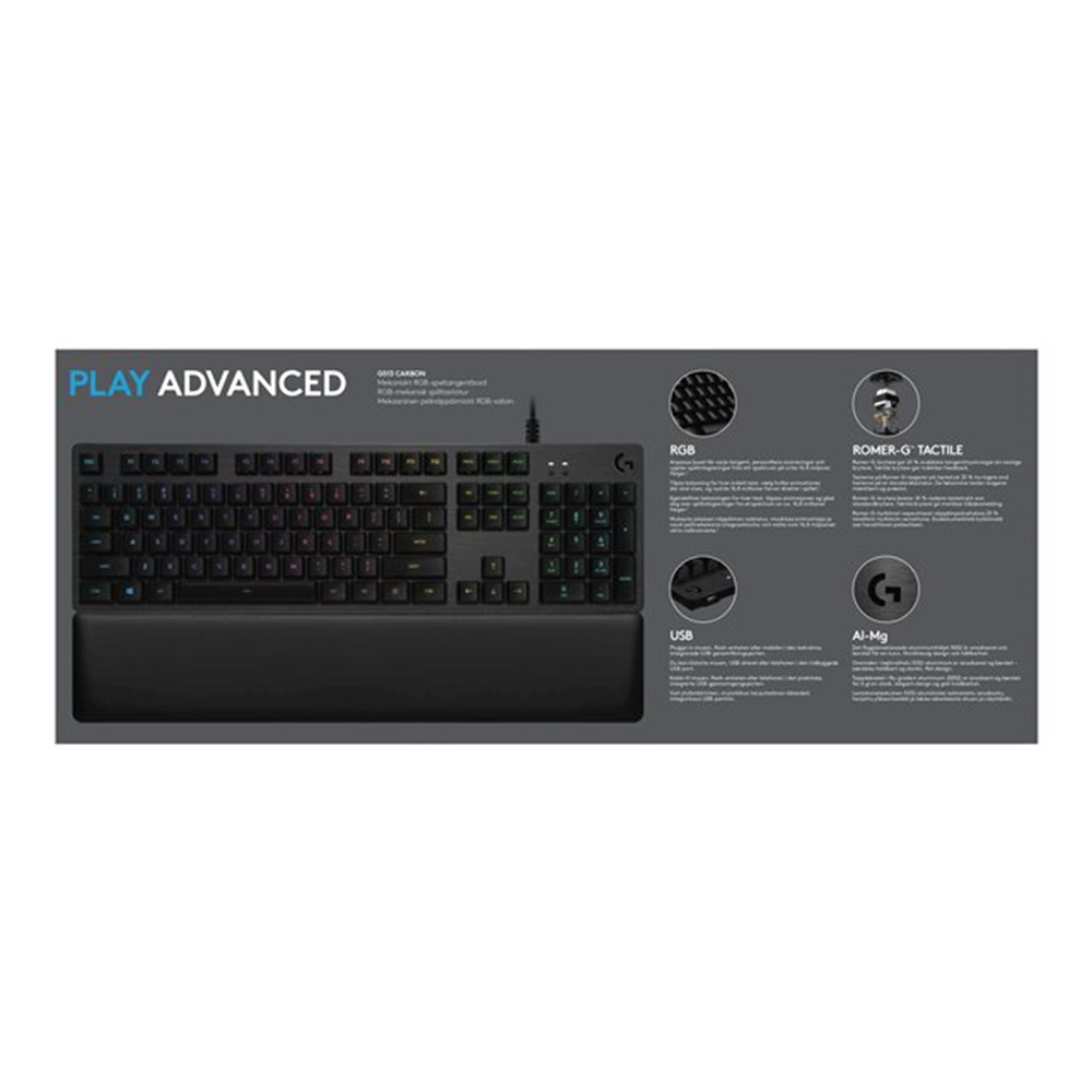 G513 CARBON LIGHTSYNC RGB Mechanical Gaming Keyboard GX Brown - CARBON - US INT''L - INTNL