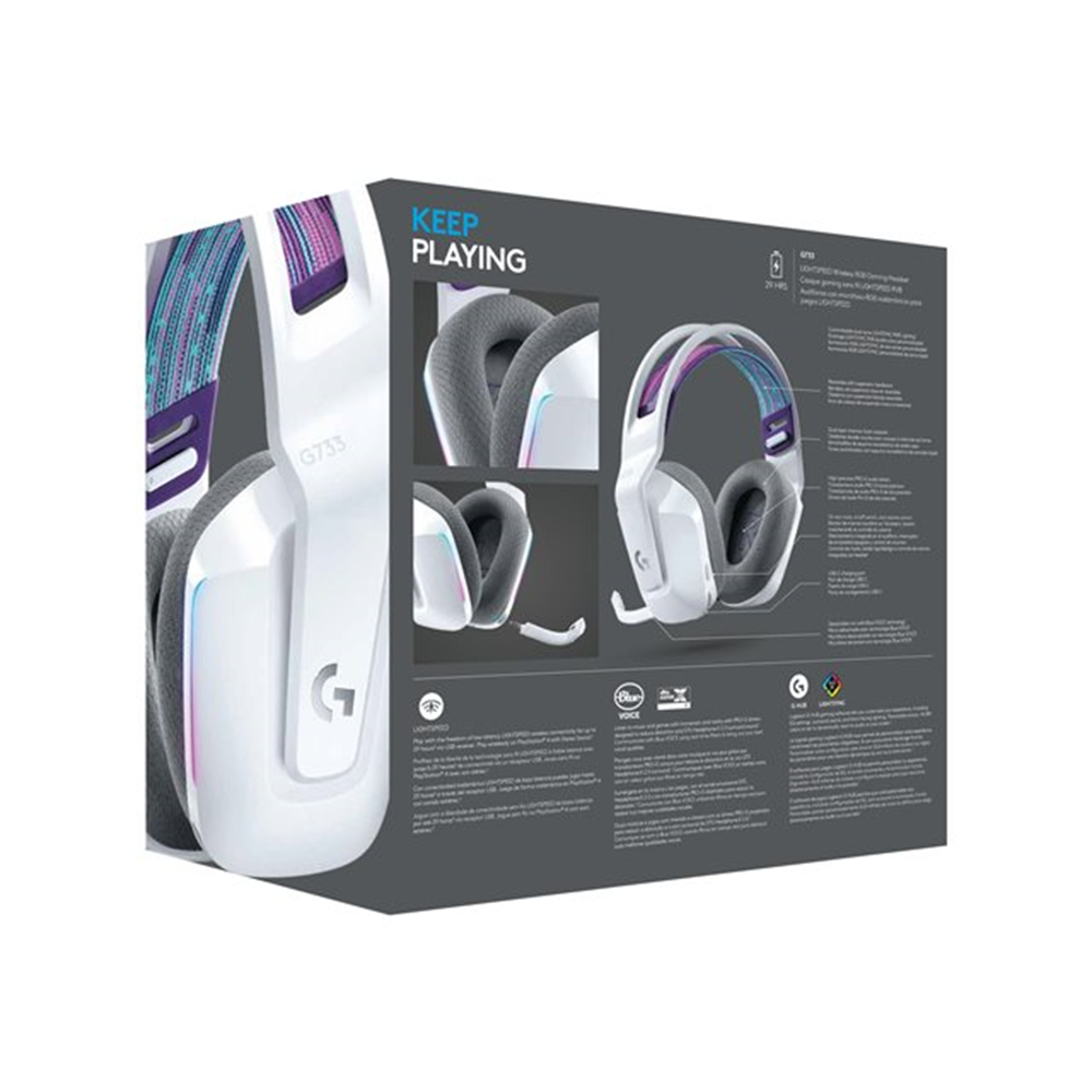 G733 LIGHTSPEED Wireless RGB Headset WHI