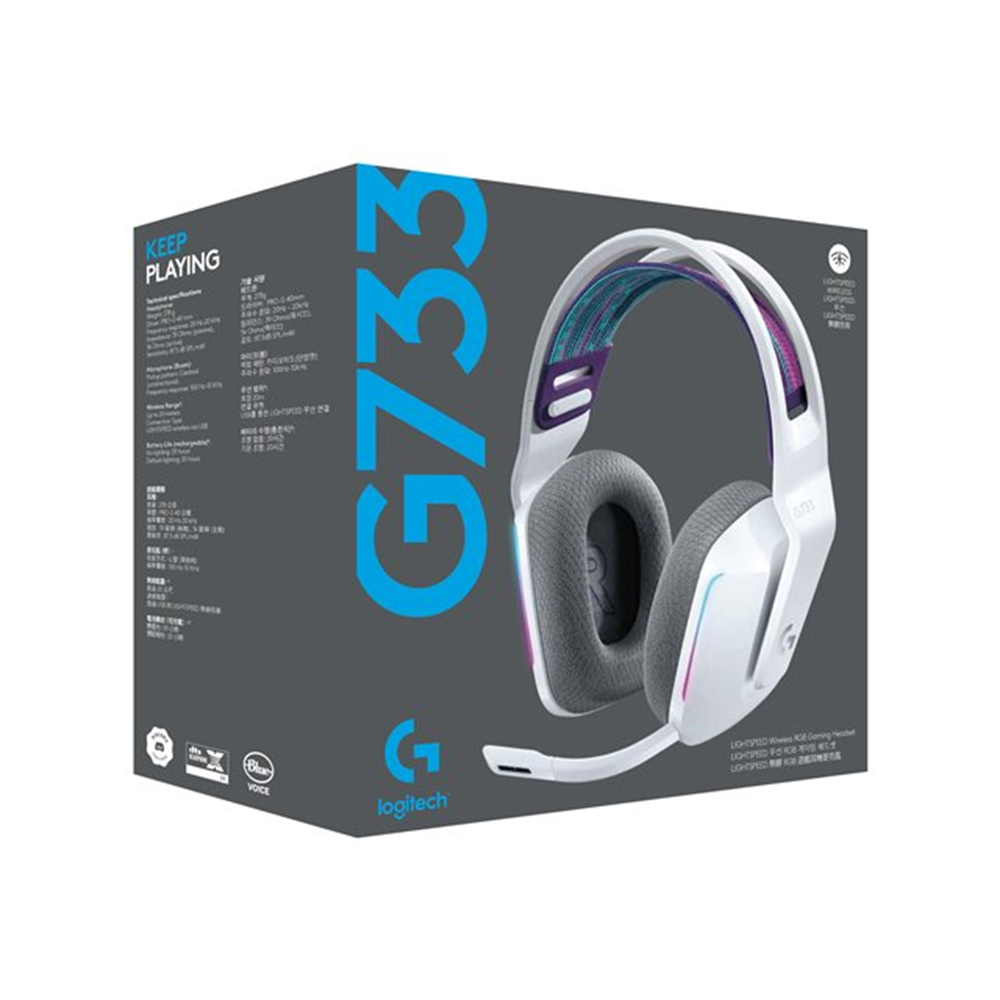 G733 LIGHTSPEED Wireless RGB Headset WHI