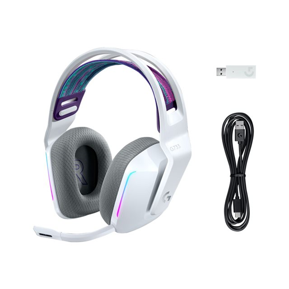 G733 LIGHTSPEED Wireless RGB Headset WHI