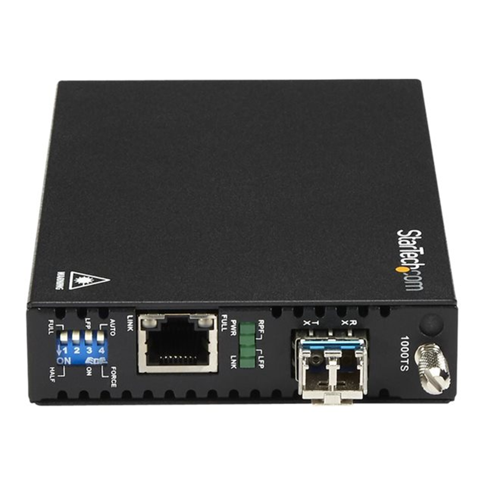 GbE Fiber Media Converter - SM LC 10 km