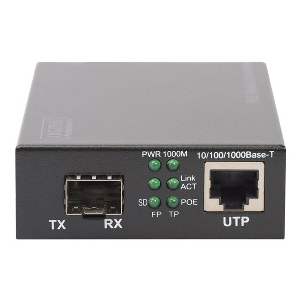 GIGABIT POE MEDIA CONVERTER SFP 10/1