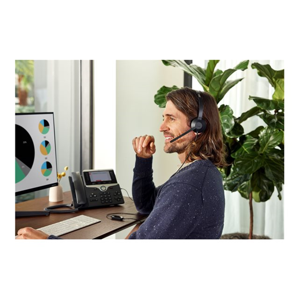 Headset 322 Wired Dual Carbon Black USB-