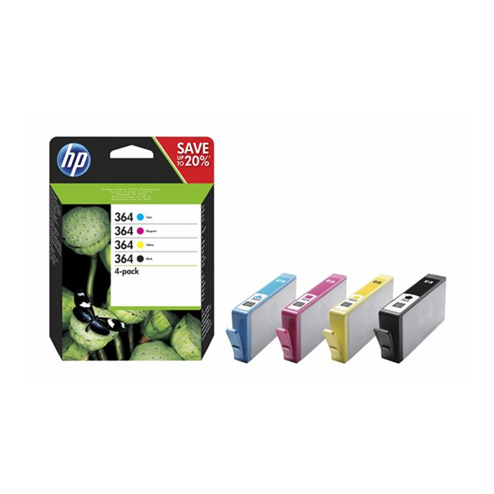 HP 364 Ink Cart CMYK Combo 4-Pack Blistr HP 364 Ink Cart CMYK Combo 4-Pack Blistr