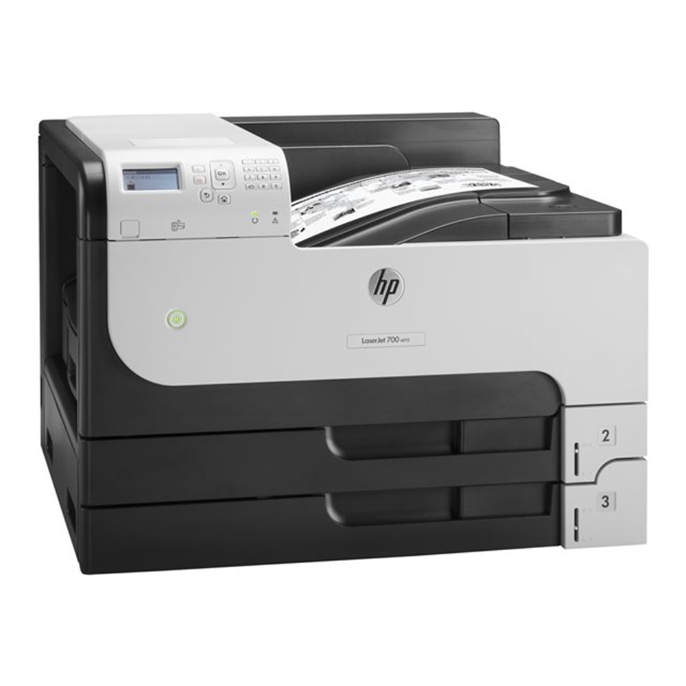 HP LaserJet Enterprise M712dn 40ppm Single function A3 2x250 inp 500outp HP Auto-On/Auto-Off Gigabit