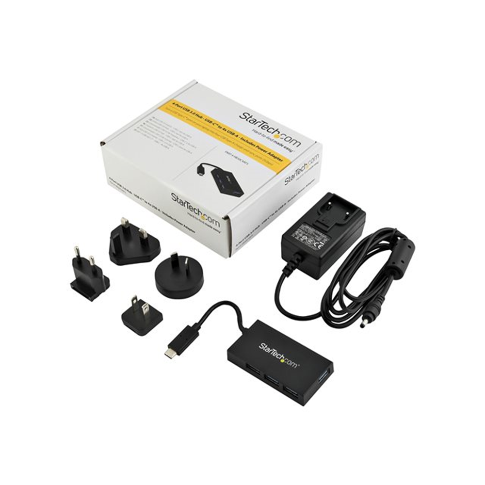 Hub USB C 4 Port - C to A - Power Adapt