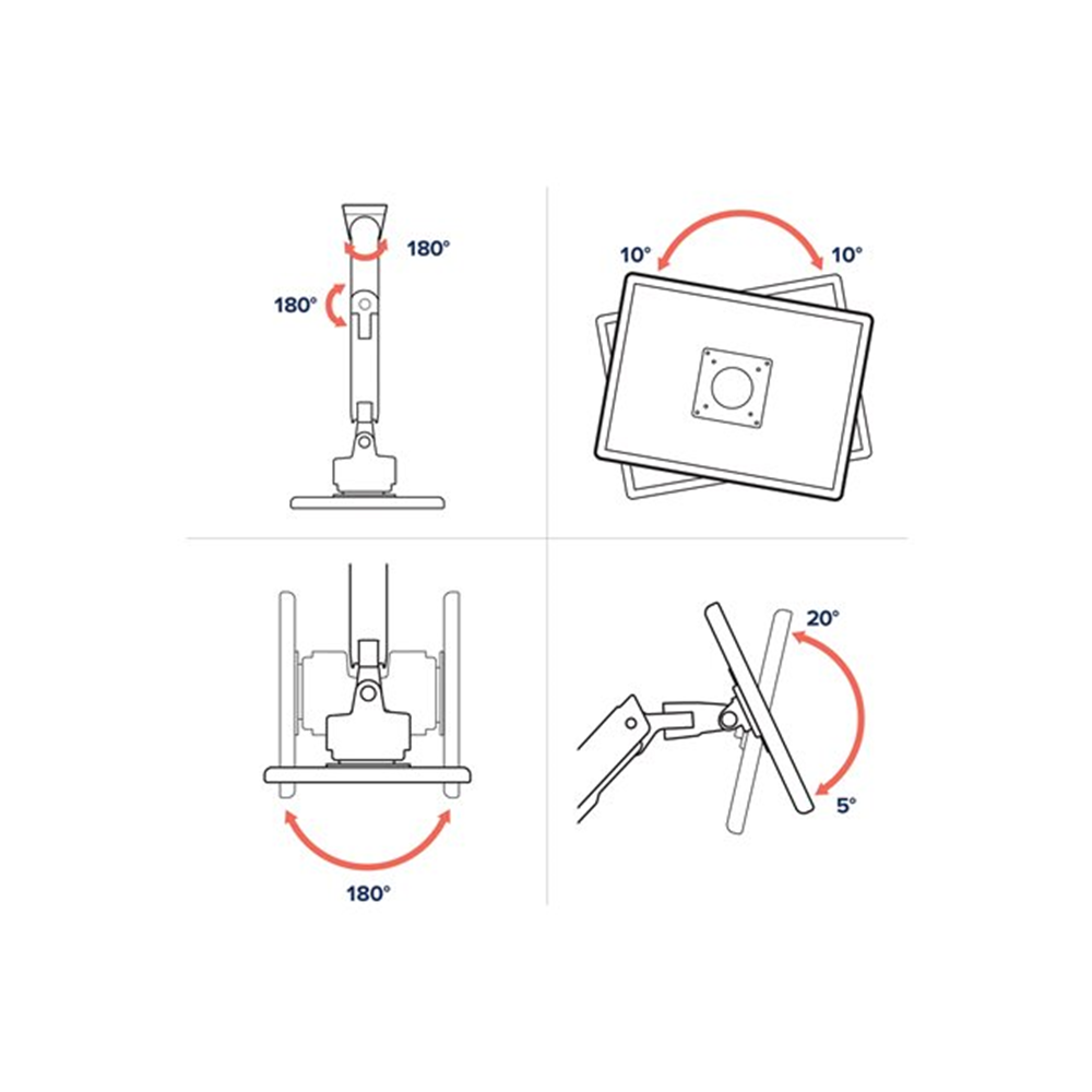 HX ARM WITH VERY HEAVY DUTY PIVOT WALL
