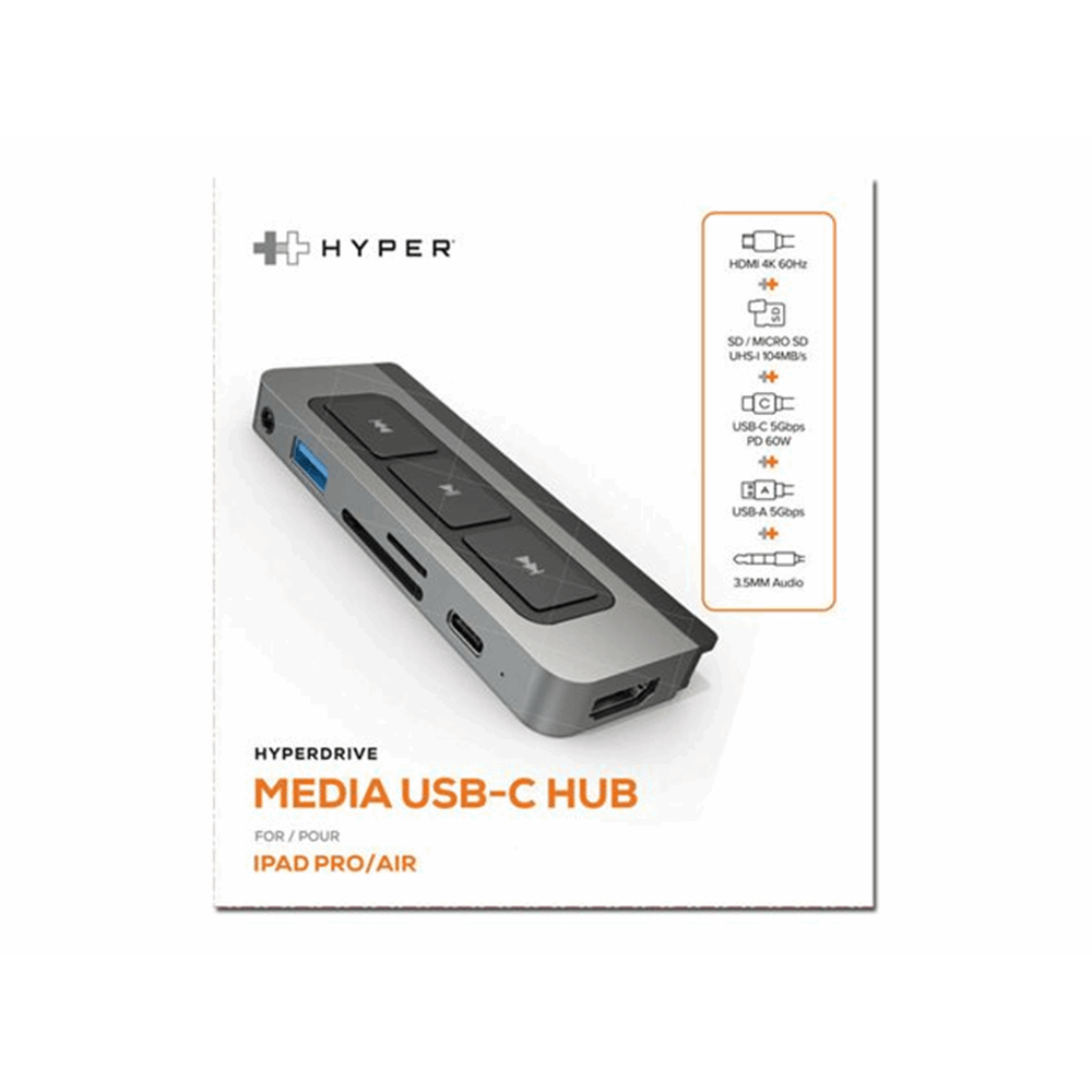 HyperDrive Media 6in1 USBC iPad Pro/Air