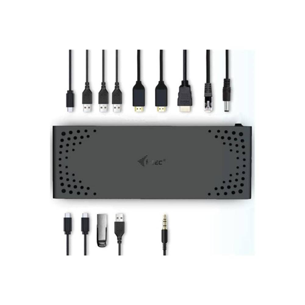 i-Tec - dockingstation - USB-C / USB4 / Thunderbolt 3 / Thunderbolt 4 - HDMI, 2 x DP++ - 1GbE