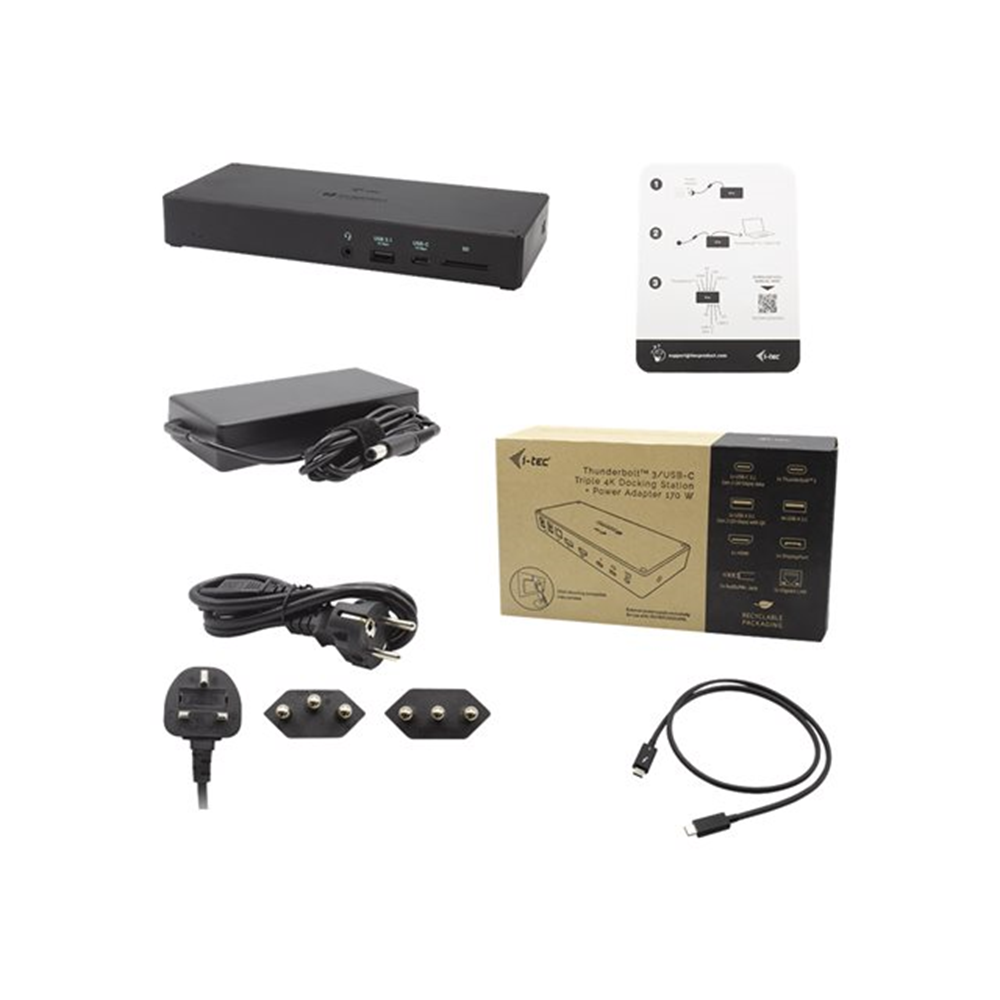 i-tec TB3 3x LCD Docking Stat Triple wit
