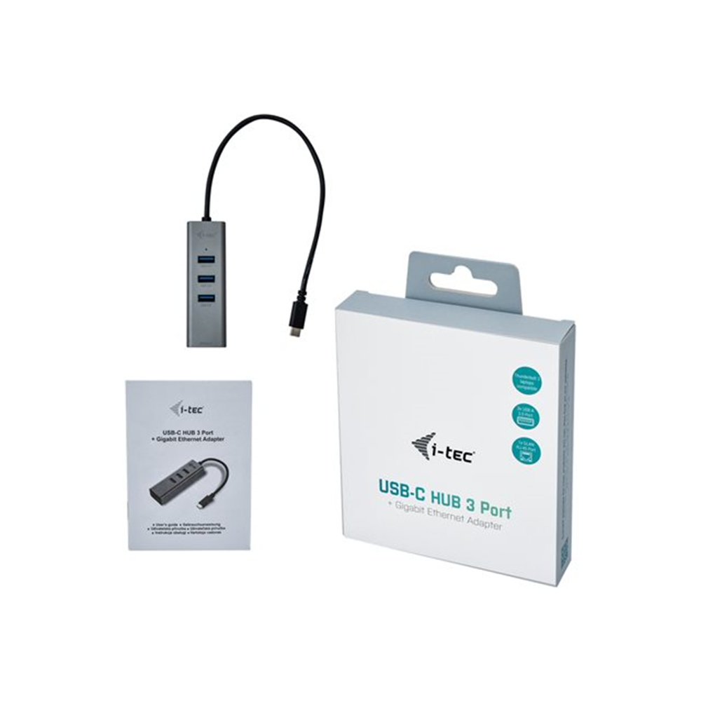 i-tec USB-C Metal HUB 3 + GLAN
