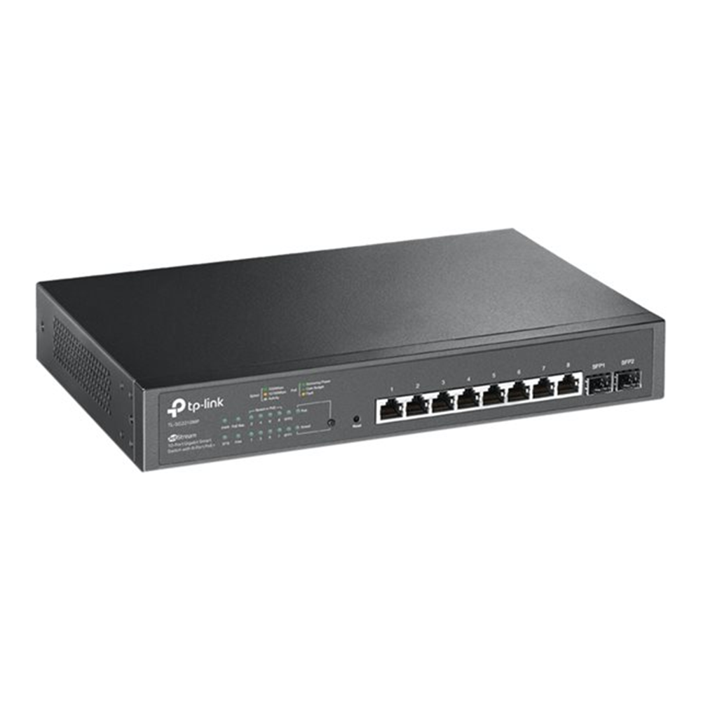 JetStream 10-Port Gigabit Smart Switch with 8-Port P oE+