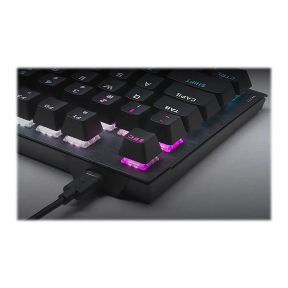 K60 PRO TKL RGB Optical-Mechanical Gaming Keyboard Backlit RGB LED OPX Black (CH-911D01A-NA)