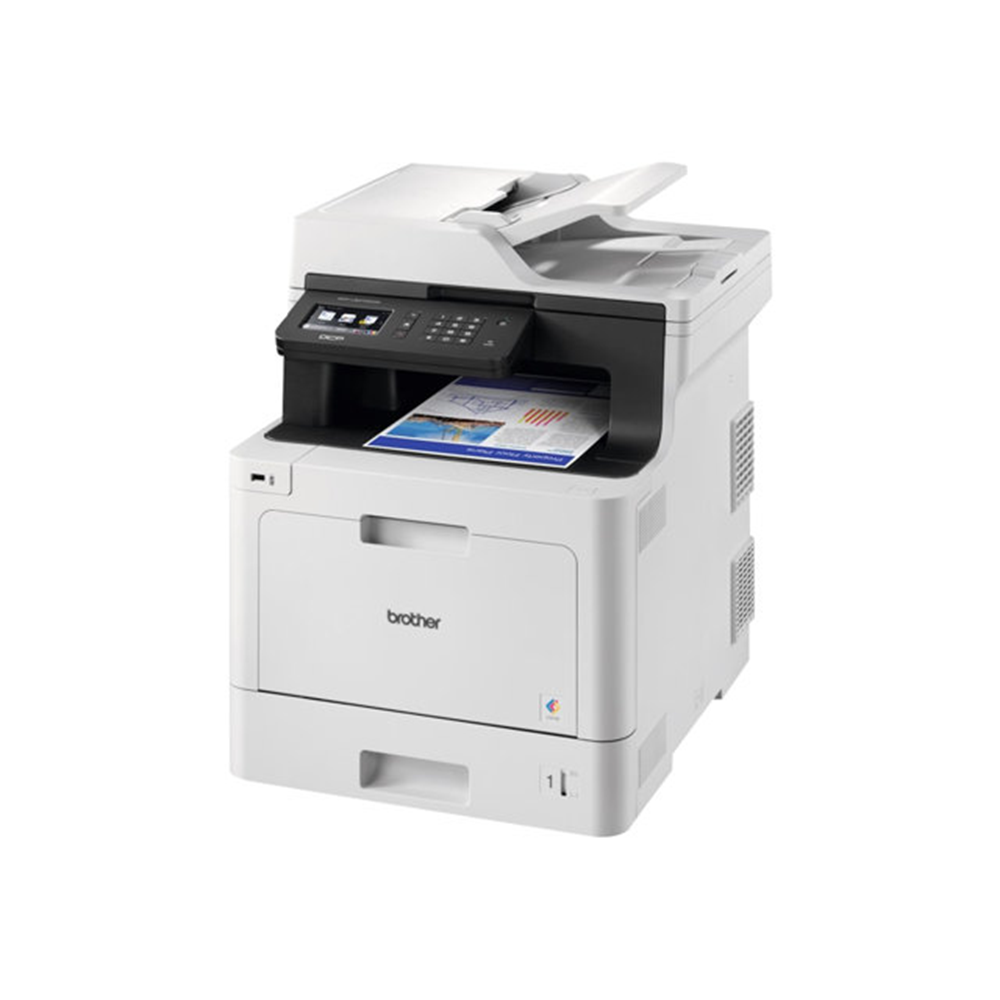Kleur A4 AIO laserprinter. 31ppm. (z/w/kleur). 512mb. 250 vel papierlade uitbreidbaar. 9.3cm touch s