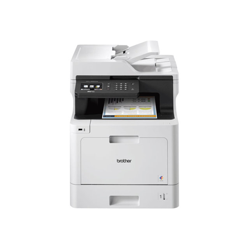Kleur A4 AIO laserprinter. 31ppm. (z/w/kleur). 512mb. 250 vel papierlade uitbreidbaar. 9.3cm touch s