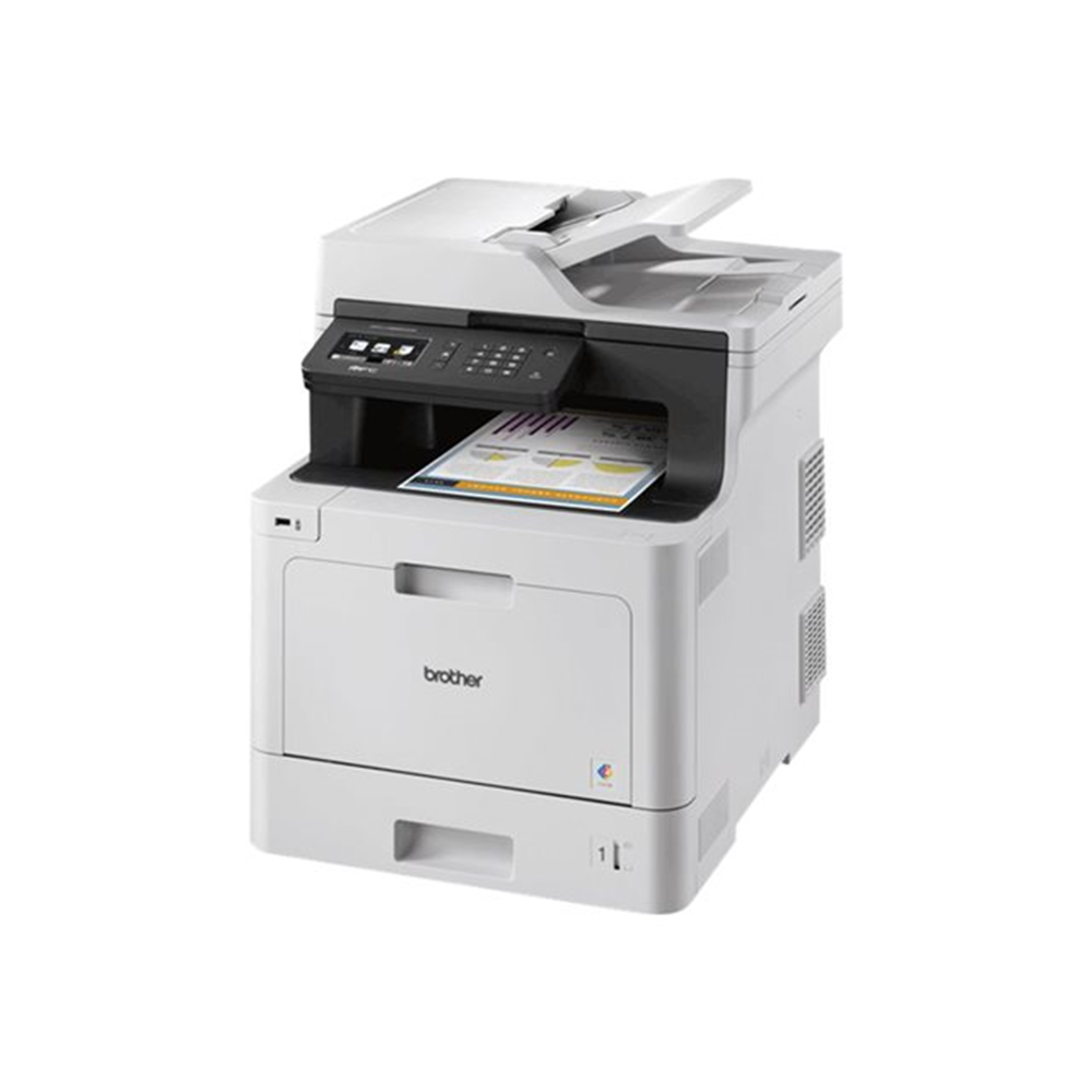 Kleur A4 AIO laserprinter. 31ppm. (z/w/kleur). 512mb. 250 vel papierlade uitbreidbaar. 9.3cm touch s