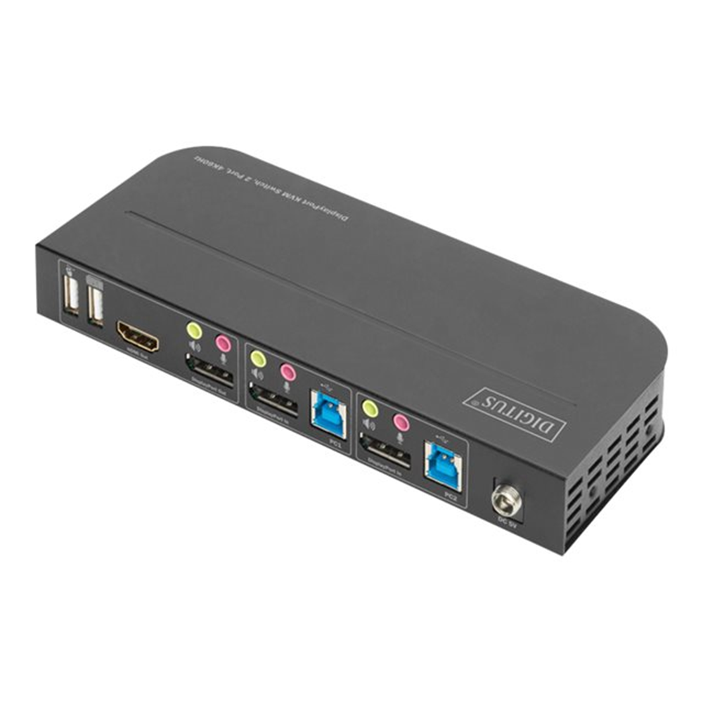 KVM Switch 2-Port 2xDP / 1x out 2x1DP DP