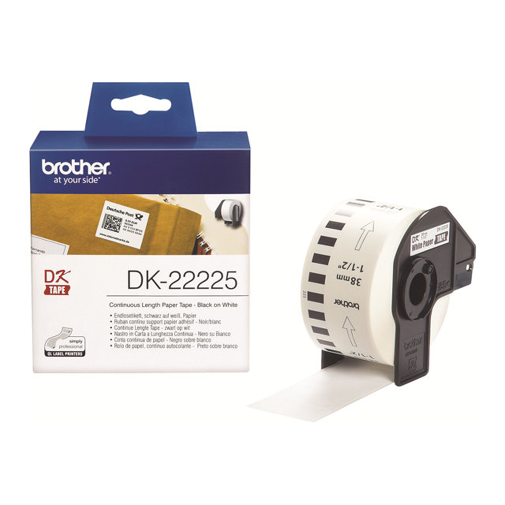 Label roll/white 38mm paper tape