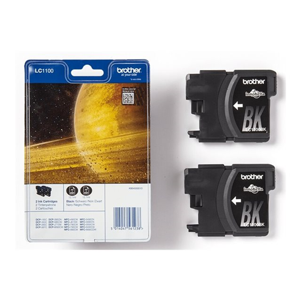 LC1100BKBP2 Black Ink Cartridge Twin Pac