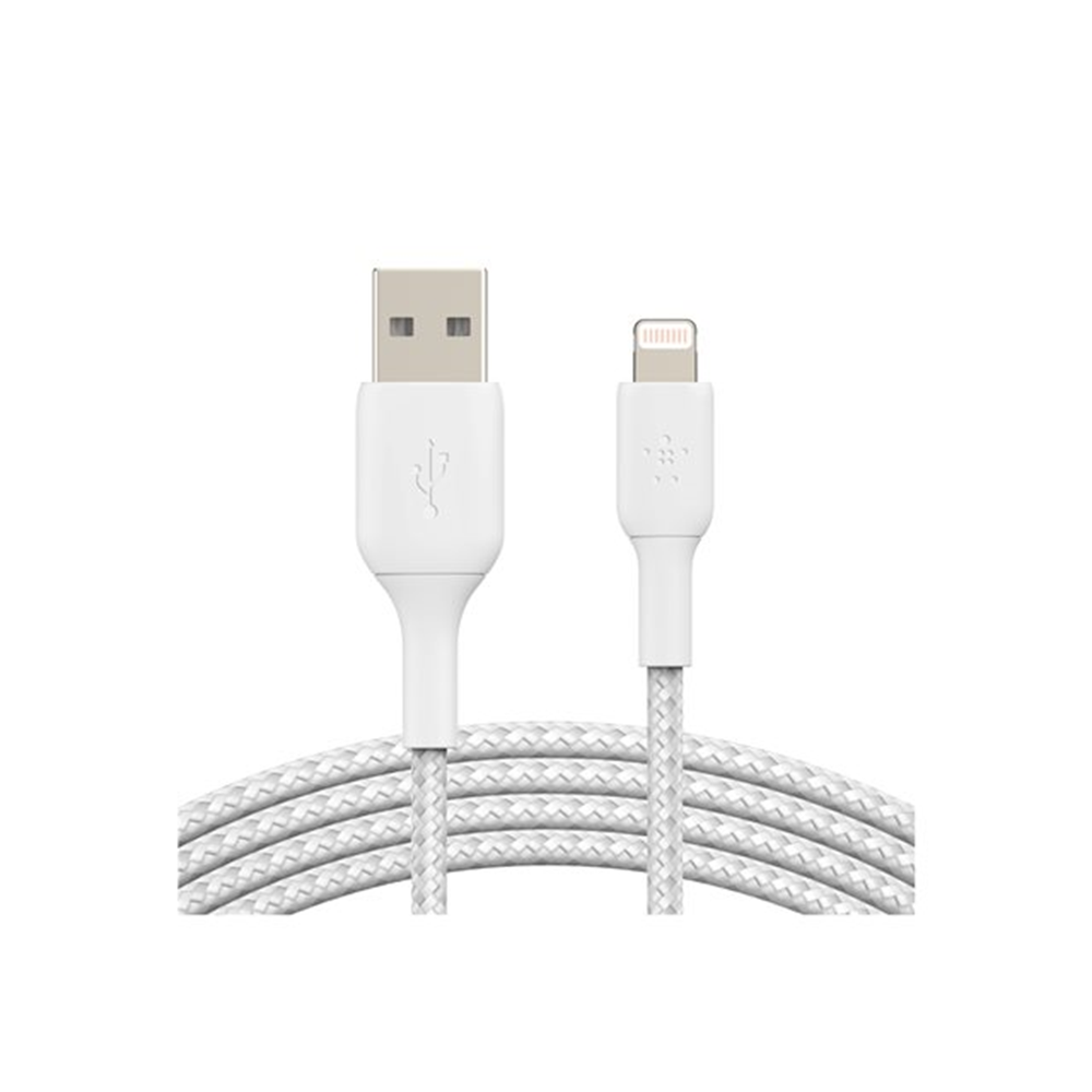 Lightning to USB-A Cable Braided 1M Whit