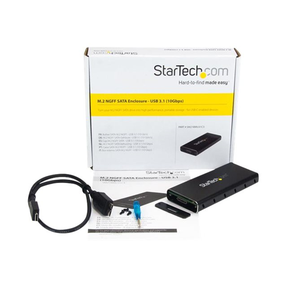 M.2 SATA Enclosure - USB 3.1w/USB C
