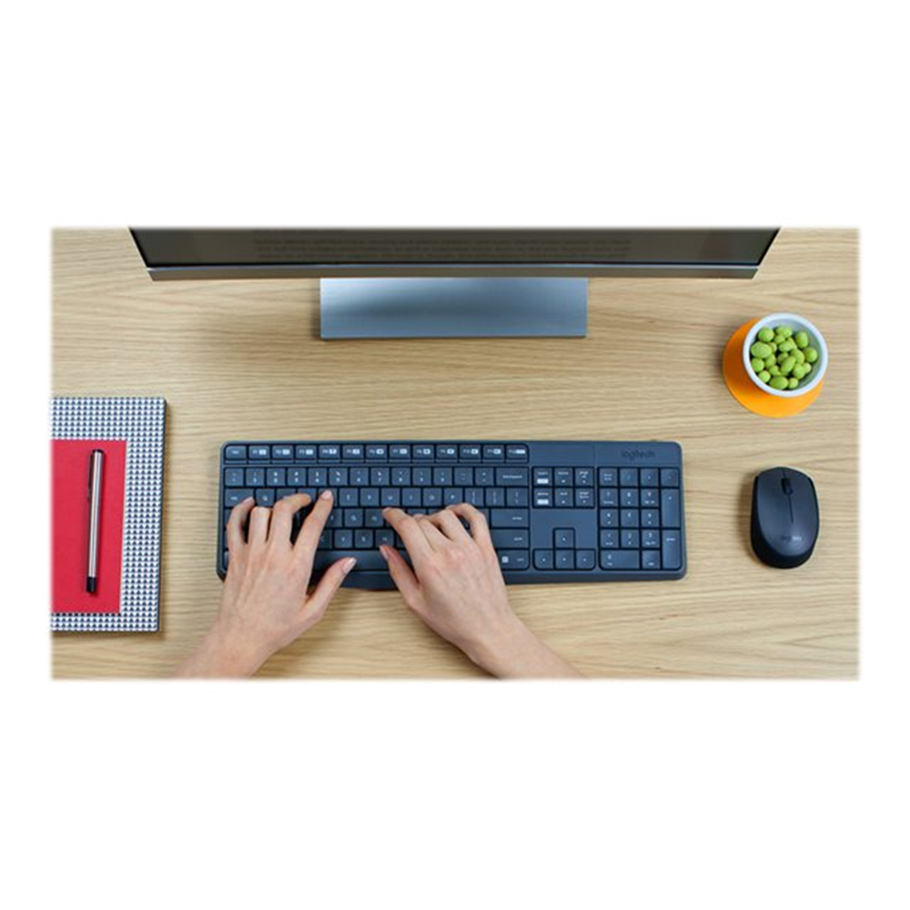 MK235 Wireless Keyboard and Mouse Combo-GREY-US INT''L-2.4GHZ-INTNL-(GREY KEYS GREY BTM)- QWERTY