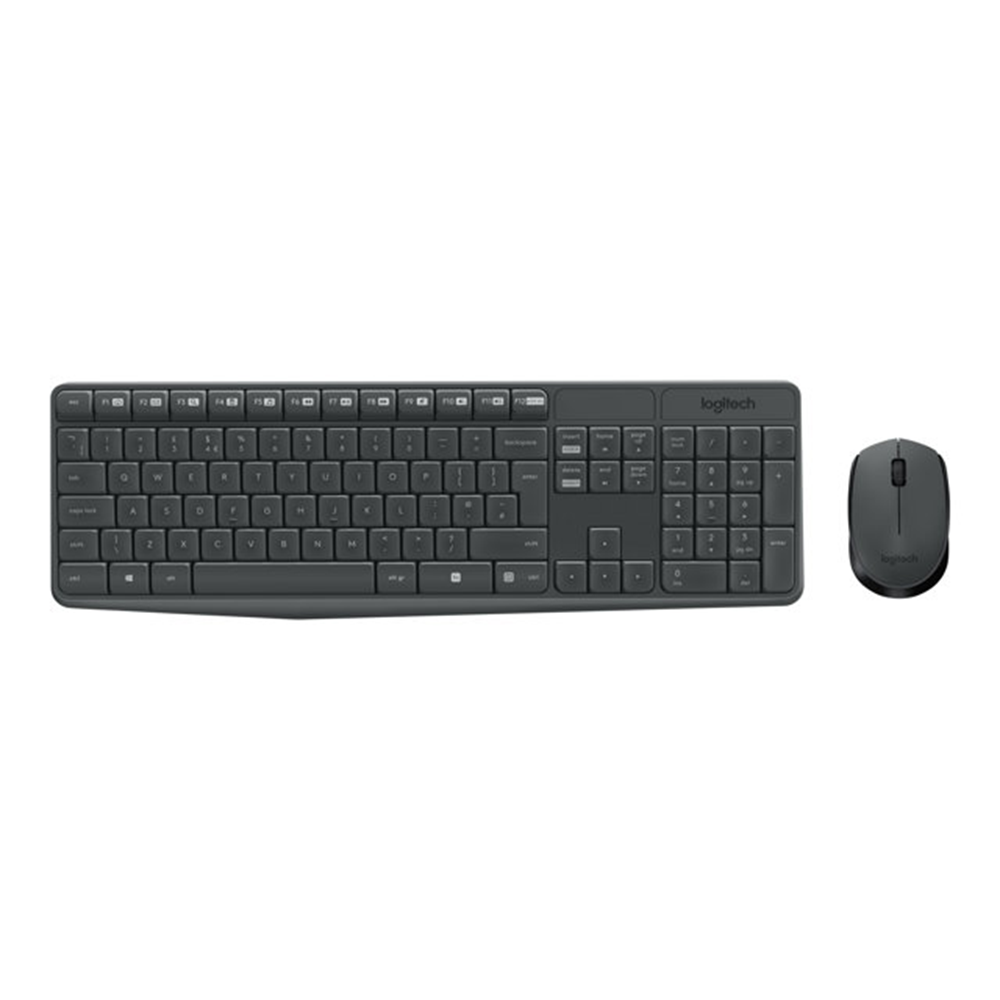 MK235 Wireless Keyboard and Mouse Combo-GREY-US INT''L-2.4GHZ-INTNL-(GREY KEYS GREY BTM)- QWERTY