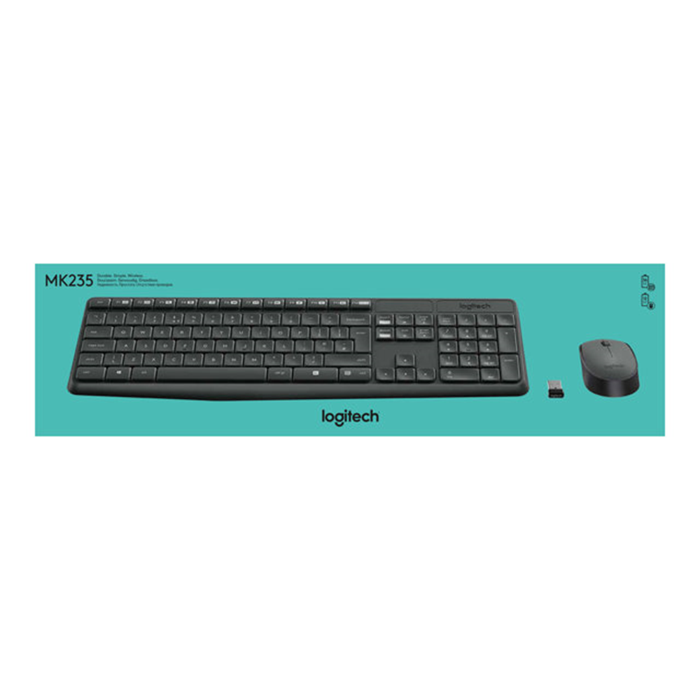 MK235 Wireless Keyboard and Mouse Combo-GREY-US INT''L-2.4GHZ-INTNL-(GREY KEYS GREY BTM)- QWERTY
