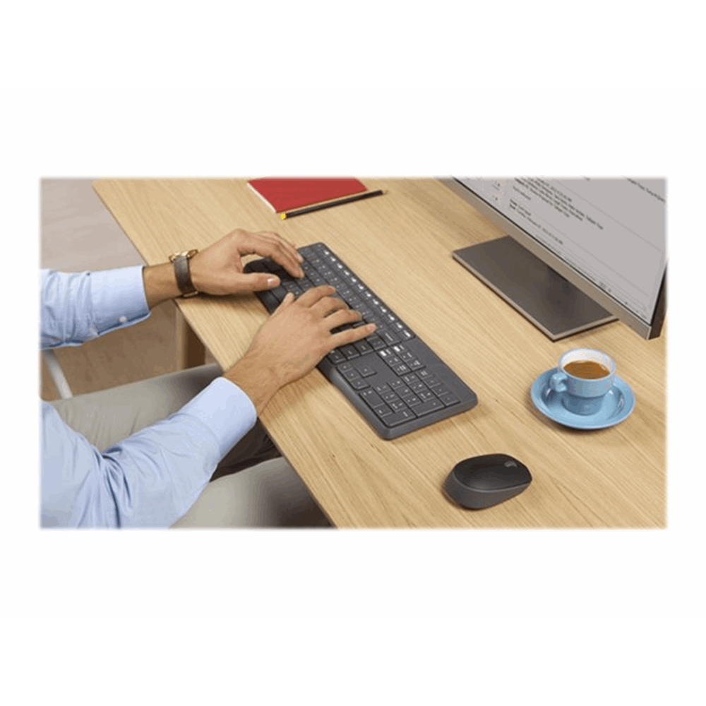 MK235 Wireless Keyboard and Mouse Combo-GREY-US INT''L-2.4GHZ-INTNL-(GREY KEYS GREY BTM)- QWERTY