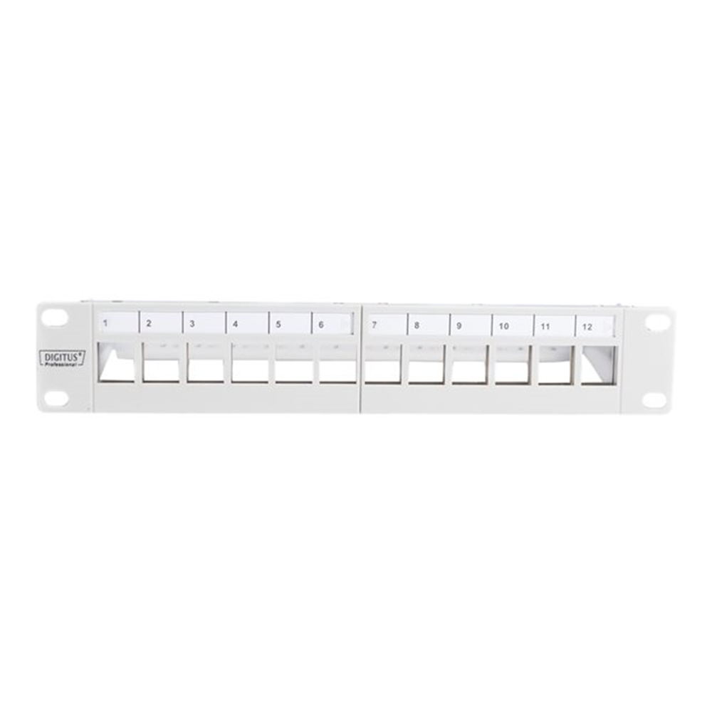 Modular Patch Panel shielded 12-Port Bla