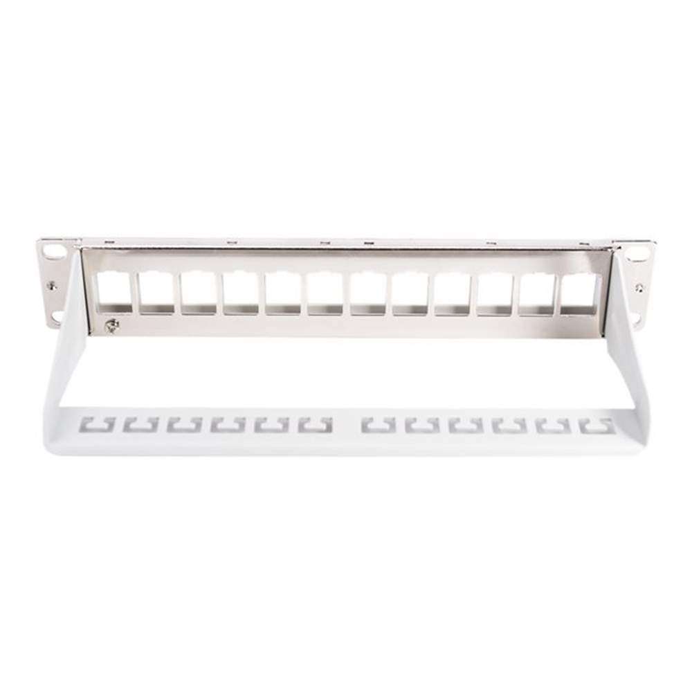 Modular Patch Panel shielded 12-Port Bla