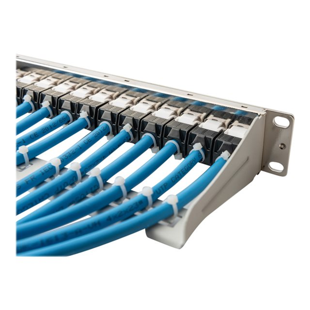 Modular Patch Panel shielded 12-Port Bla